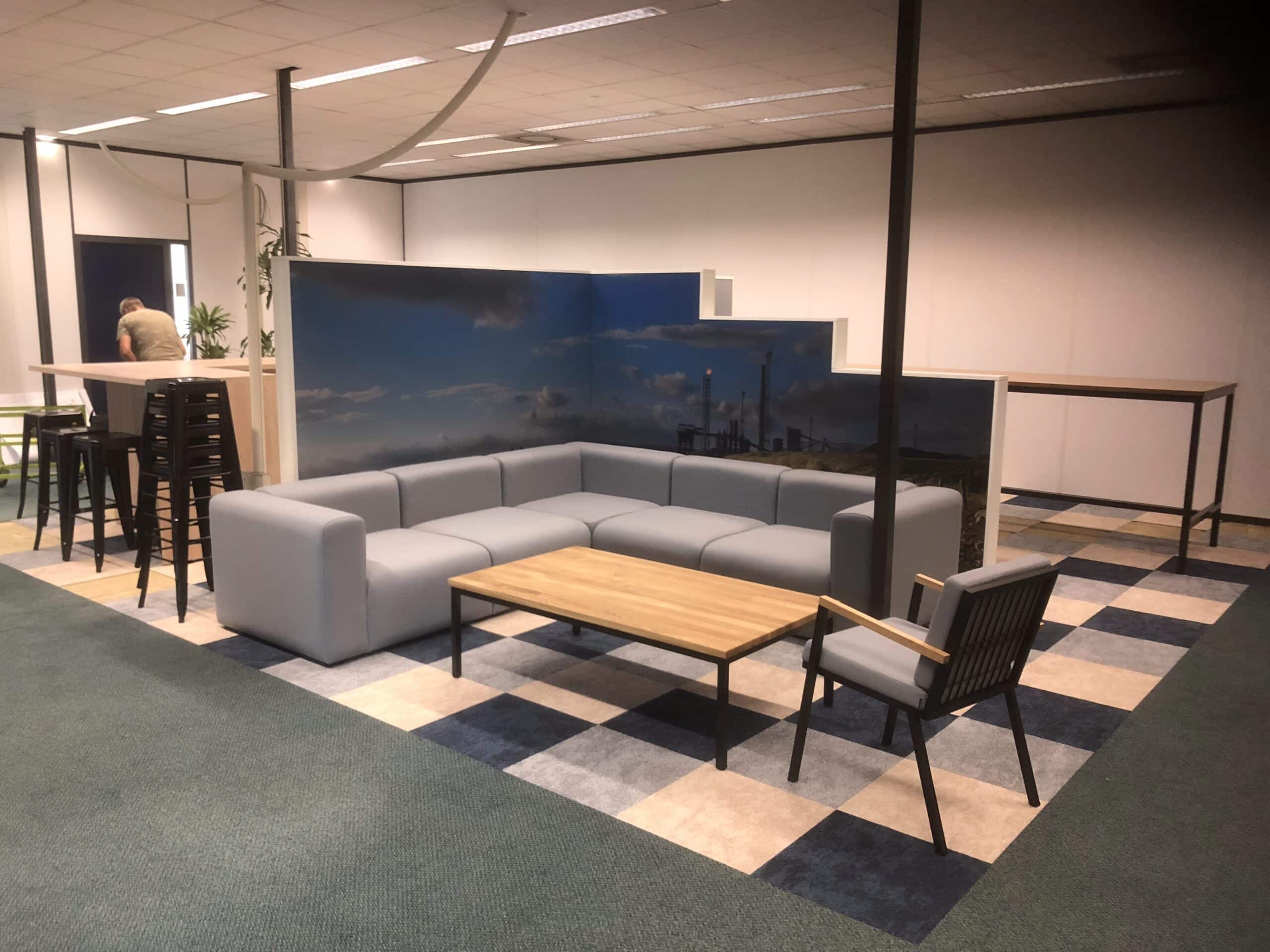 Project Velsen-Noord gestoffeerde wand