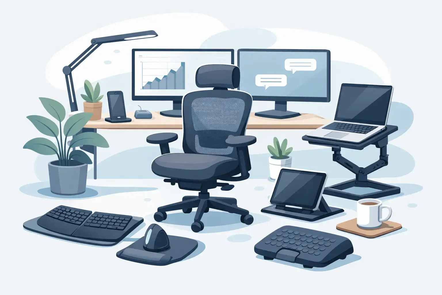 Beste accessoires voor ergonomische werkplek