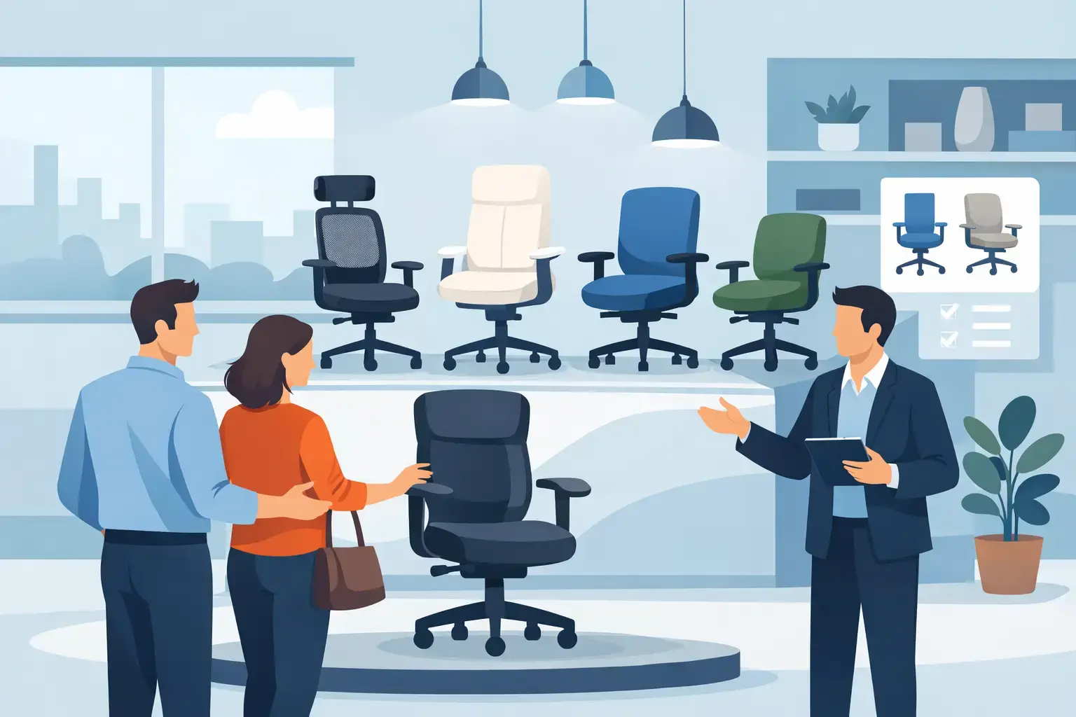 Beste showroom voor bureaustoelen kiezen
