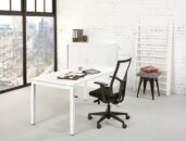 Bureau 4-poot Slinger 140 x 80 cm Wit Wit