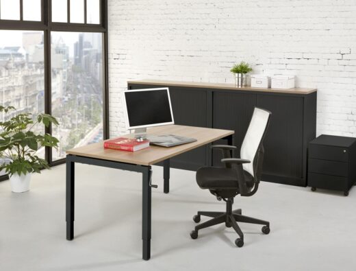Bureau 4-poot Slinger 140 x 80 cm Zwart Havanna