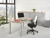 Bureau 4-poot Slinger 180 x 80 cm Aluminium Robson eiken
