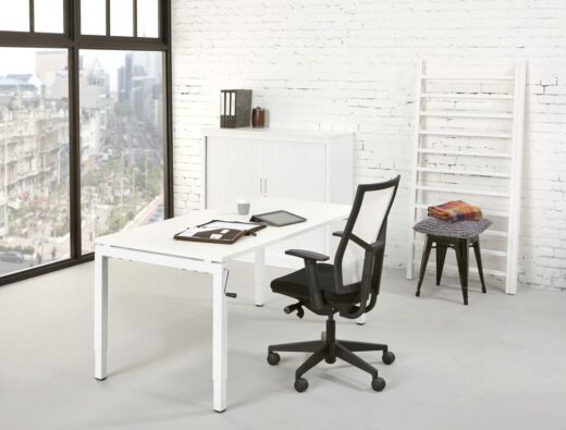 Bureau 4-poot Slinger 180 x 80 cm Wit Wit