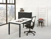Bureau 4-poot Slinger 180 x 80 cm Zwart Wit