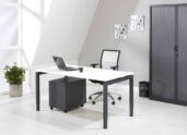 Bureau 4-poot 140 x 80 Antraciet Wit