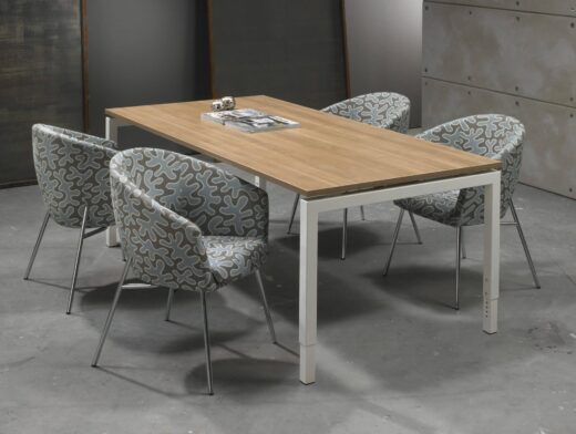Multifunctioneel inzetbaar Bureau 4-poot 100 x 80 Wit Havanna