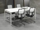 Bureau 4-poot 100 x 80 Wit Logan Eiken comfortabel en multifunctioneel wit Logan eiken 100x80 cm
