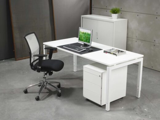 Bureau 4-poot 100 x 80 Wit Wit ook geschikt als kantine tafel kleur wit 100 x 80
