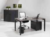 Bureau 4-poot 140 x 80 Zwart Logan eiken