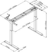 Detail tekening Slinger Bureau EU grijs 180 x 80