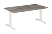 Elektrisch Zit Sta Bureau Wit/Betonlook 140 x 80 cm