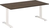 Elektrisch Zit Sta Bureau Wit/Logan Eiken 120 x 80 cm