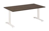 Elektrisch Zit Sta Bureau Wit/Logan Eiken 140 x 80 cm