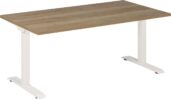 Elektrisch Zit Sta Bureau Wit/Natuur Eiken 120 x 80 cm