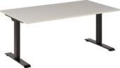 Elektrisch Zit Sta Bureau Zwart/Wit Eiken 120 x 80 cm