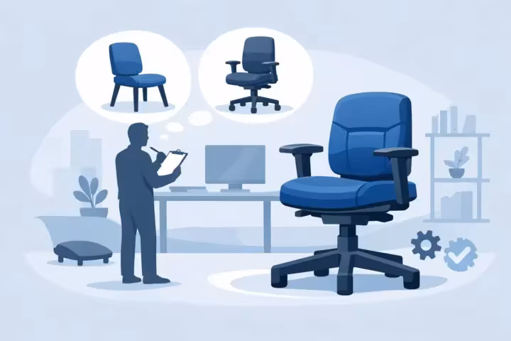 Ergonomische bureaustoel zonder wieltjes kiezen