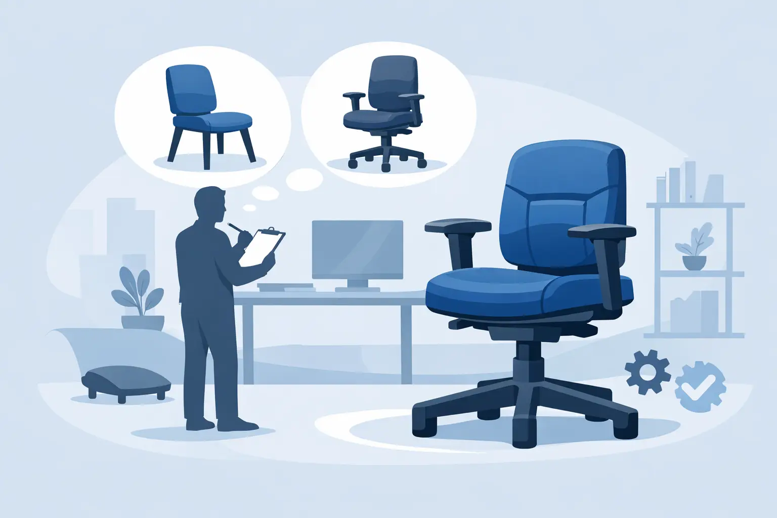 Ergonomische bureaustoel zonder wieltjes kiezen