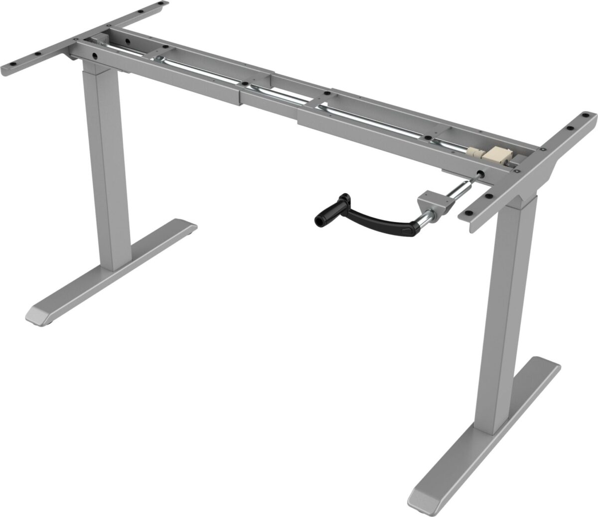 Bureau T-poot Slinger 180 x 80 cm Grijs Logan eiken