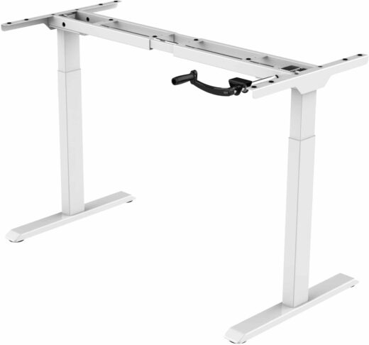 Bureau T-poot Slinger 180 x 80 cm Wit Logan eiken