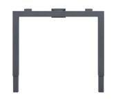 Tafel 4-poot antraciet 140x80 cm