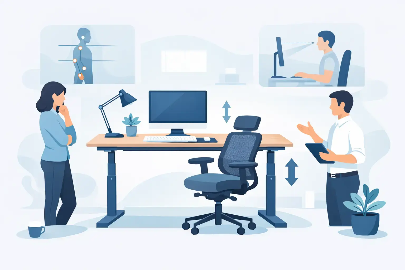 Wanneer is een bureau ergonomisch?